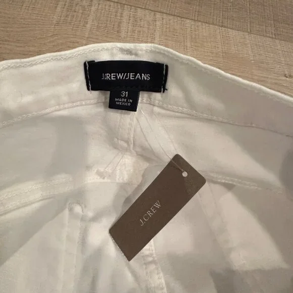 J CREW WOMENS JEANS SIZE 31 8" TOOTHPICK WHITE NEW - Picture 7 of 11